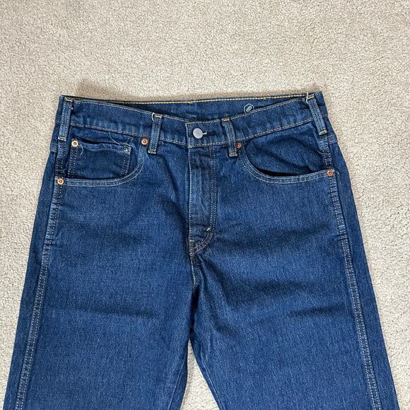 Levi's Strauss Western Fit Straight Leg Stretch Jeans Blue Dark Wash Men W31 L32 - Picture 3 of 6